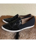 Anthropologie ALL BLACK  Euro 37 US 6.5 Leather Fabric Pointed Sneaker G... - $52.44 CAD