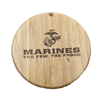 Totally Bamboo Salt &amp; Storage Container Marines The Few The Proud Etched... - £6.77 GBP