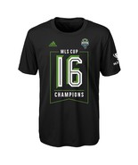 NWT MLS Seattle Sounders Boys Large (14-16) Black Short Sleeve Tee Shirt - $21.65 CAD