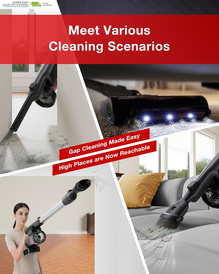 Cordless Stick Vacuum & Robot & Mopping, All-In-One Cleaning Combot, with Dual A Item image 8
