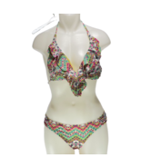 JESSICA SIMPSON Swimwear Bikini 2 Pc Flounce Halter Women&#39;s Size XL / M NEW - £28.31 GBP