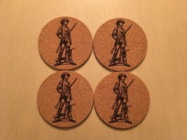 Set of 4  Laser Engraved Coasters United States Army National Guard Insi... - $27.37 CAD