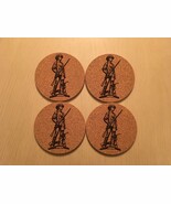 Set of 4  Laser Engraved Coasters United States Army National Guard Insi... - $27.25 CAD