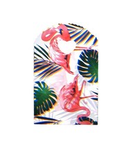 50 Pink Flamingo Design Print 8x5 Inches Party Goodie Jewelry Plastic Gift Bags - £3.94 GBP