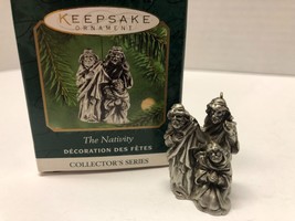 Hallmark The Nativity #3 The Shepherds Mini Pewter Ornament Nip - £3.95 GBP