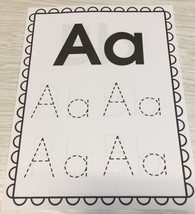 Early Writers Alphabet 26 Black Line Worksheets - Pre-school- Kindergarten - £9.20 GBP