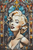 Marilyn Monroe Stain Glass Effect Canvas Art Print 20cm x 30cm Unframed - £10.59 GBP