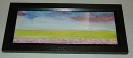 11.25x5.25 Original Artwork Watercolor Black Wood Frame - £15.71 GBP