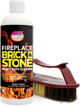 Fireplace Gel Cleaner with Scrub Brush for Brick, Stone, Rock, Tile, and Marble, - £20.07 GBP