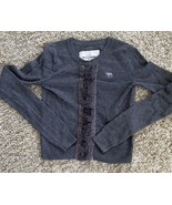 Abercrombie Kids Gray Cardigan Sweater Button Down Size SMALL - $13.86
