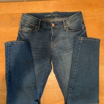 Old Navy Womens Slim Skinny Jeans Blue Stretch Mid Rise Medium Wash Denim 4 - $14.84