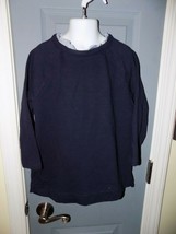 Crewcuts Navy Blue W/Light Blue Collar Zipper Back Long Sleeve Shirt Size 10 EUC - £13.15 GBP