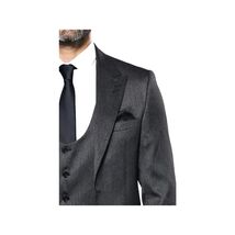 Men 3pc European Vested Suit WESSI by J.VALINTIN Extra Slim Fit JV26 Dark gray image 2