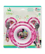 Minnie Mouse Plate Set 4 Pieces Microwavable - £14.55 GBP
