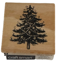 Craft Smart Rubber Stamp Decorated Christmas Tree Holidays Card Making W... - £4.70 GBP