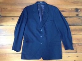 Banana Republic Made in Italy Black 100% Wool Suit Jacket Blazer 44L 47&quot; Chest - £39.22 GBP