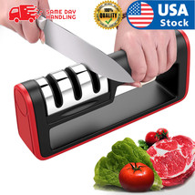 Knife Sharpener Professional Ceramic Tungsten Kitchen Sharpening System ... - £12.01 GBP