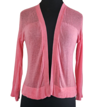 Pink Open Front Cardigan Sweater Size Medium - £19.72 GBP
