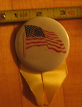 Waving American Flag Pinback Button - £2.89 GBP