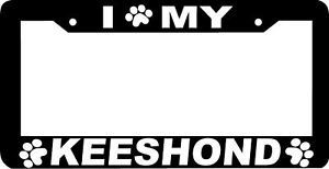 KEESHOND DOG paw print License Plate Frame - $4.49