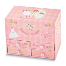 Children&#39;s Ballet Themed Musical Jewelry Box with Mirror &amp; Drawers - £59.80 GBP