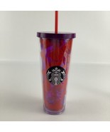 Starbucks Venti Cold Cup Tumbler 24 Ounce Screw Top Lid Straw Hibiscus 2014 - $47.32 CAD