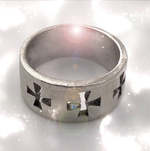 HAUNTED TEMPLAR CROSS RING OF THE HOLLOWED VAULT HIGHEST LIGHT COLLECTION MAGICK image 2