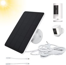 Camera Solar Panel Compatible with Ring Stick Up Cam Battery Ring Spotli... - £31.50 GBP