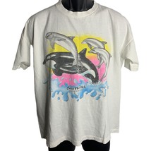 Vintage Sea World Crewneck T Shirt L White Single Stitch Shamu Short Sle... - $74.59