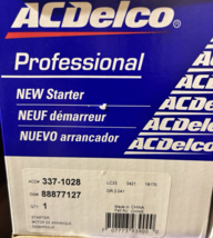 ACDelco Starter Motor 337-1028 GM 88877127 - $226.40 CAD