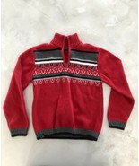 Boys 5T Calvin Klein Jeans 1/4 Zip Red Knit Sweater Jumper  - £5.94 GBP