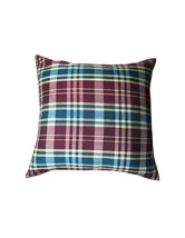 Plaid/Brown Burlap Decorative Pillow Cover 20x20 - £15.82 GBP