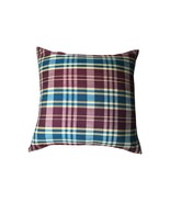 Plaid/Brown Burlap Decorative Pillow Cover 20x20 - £15.58 GBP