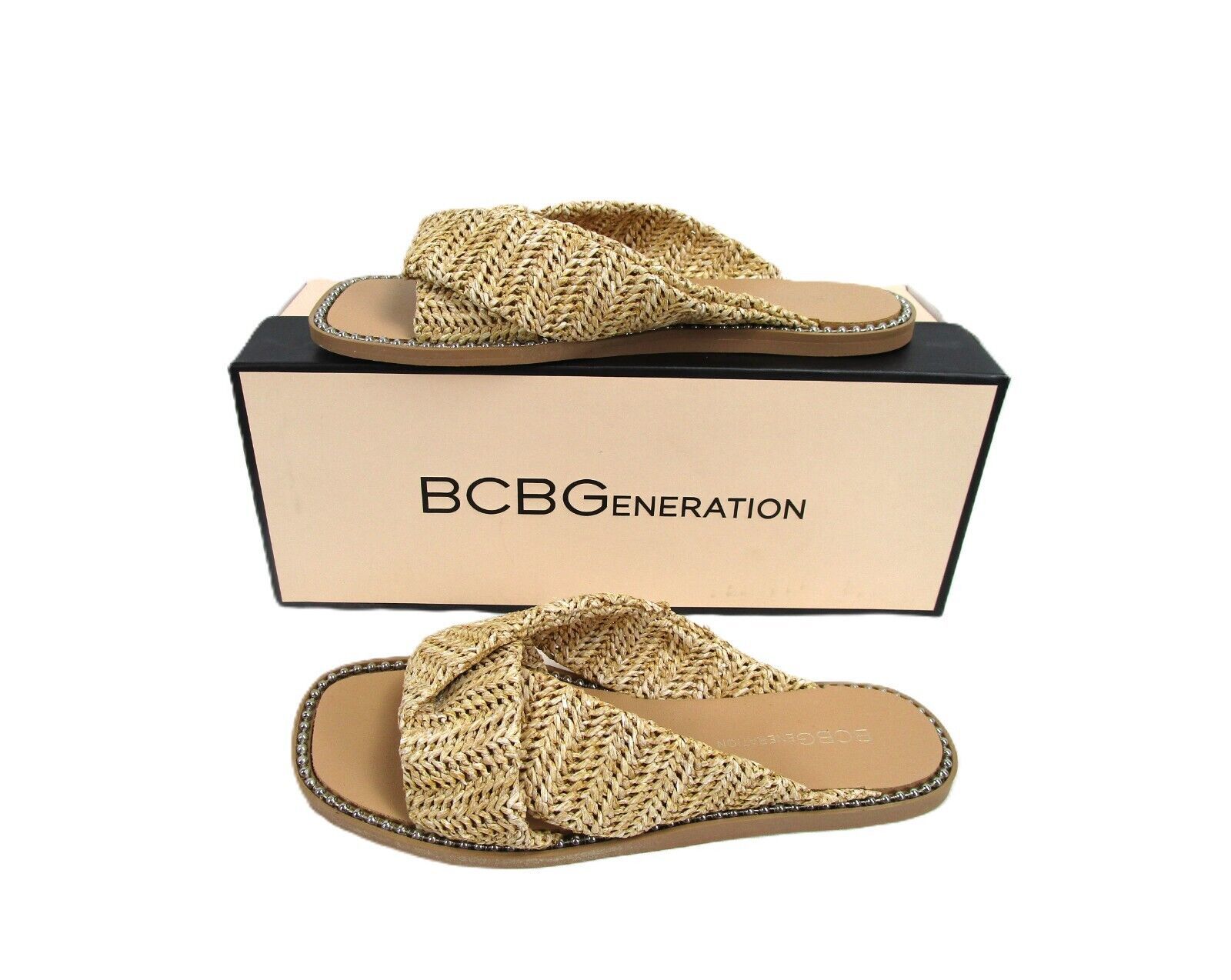 Primary image for BCBGeneration Women's Melina Flat Sandal Sz 6.5 Memory Foam Stylish Slipper