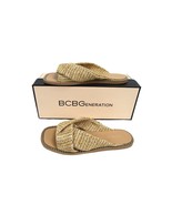 BCBGeneration Women&#39;s Melina Flat Sandal Sz 6.5 Memory Foam Stylish Slipper - £25.03 GBP
