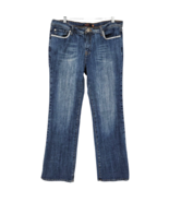 Vertigo Womens Jeans Size 14 Straight Leg 36x33 Bling Rhinestones Vintage - £21.75 GBP