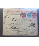 Sammelbrief Umschlag von der Schweiz nach Frankreich mit Briefmarken 1888 - $16.64 CAD