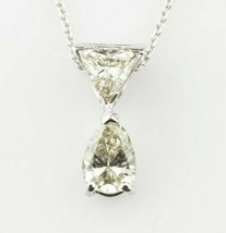 STUNNING, unique 1.07 Carat Pear and Trillion Diamond Pendant in 14k-
show or... - £1,525.61 GBP