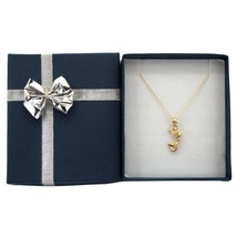 14K Yellow Gold Mermaid Charm with 18&quot; Gold Cable Chain &amp; Gift Box - £135.12 GBP