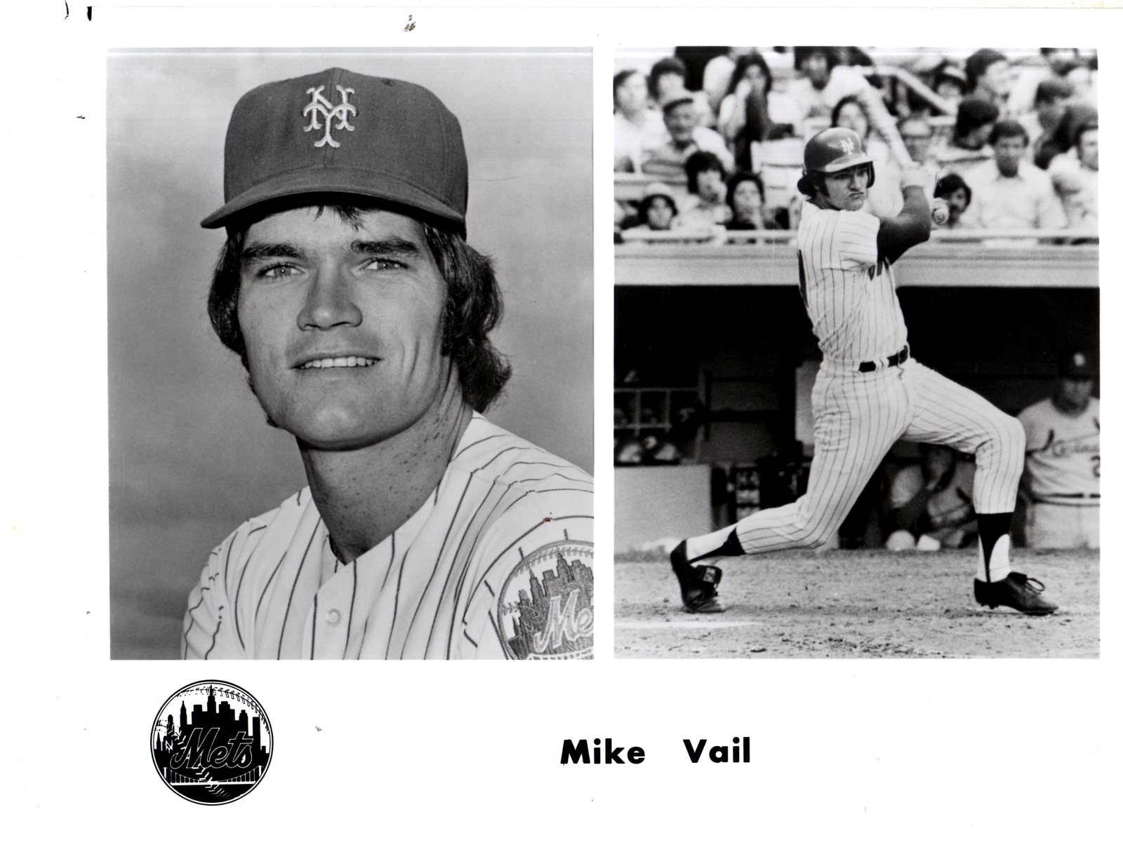 New York Mets - Mike Vail 1975 Team 8 X 10 Picture - $4.70