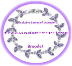 Bracelet Exclusive Leaves of Lavender Silvertone Tennis Bracelet ~ NEW ~... - £15.55 GBP