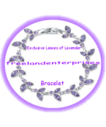 Bracelet Exclusive Leaves of Lavender Silvertone Tennis Bracelet ~ NEW ~... - €16,99 EUR