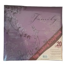 MBI Scrapbook Purple Floral Family 20 Pages 12 Inch X 12 Inch White Page... - £18.46 GBP