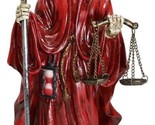 Red Robe Holy Death Santa Muerte Day of The Dead Figurine Symbol Of Love... - $40.99