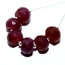 Natural Earthmine Rondelle Beads Loose Gemstone Size 10 mm 36.90cts 6 pcs - £4.76 GBP