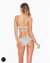 L*Space Swimwear Fog Grey Monique Ruched Detail Bisty Bikini Bottom (Xs) Nwt $70 - £44.24 GBP