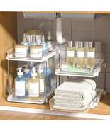 2-Tier Multi-Purpose Bathroom under Sink Organizers and Storage, Stackab... - $57.12
