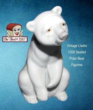 Vintage Lladro 1208 Seated Polar Bear Figurine - excellent condition - $34.95