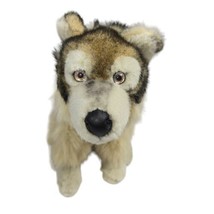 Jaag Plush Timber Wolf Husky Realistic Stuffed Animal Toy 2011 9&quot; - £7.90 GBP