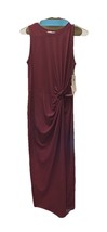 Nine Britton Stitch Fix Burgundy Twist Ruched Midi Dress Knit Size M NWT - $637.13 MXN